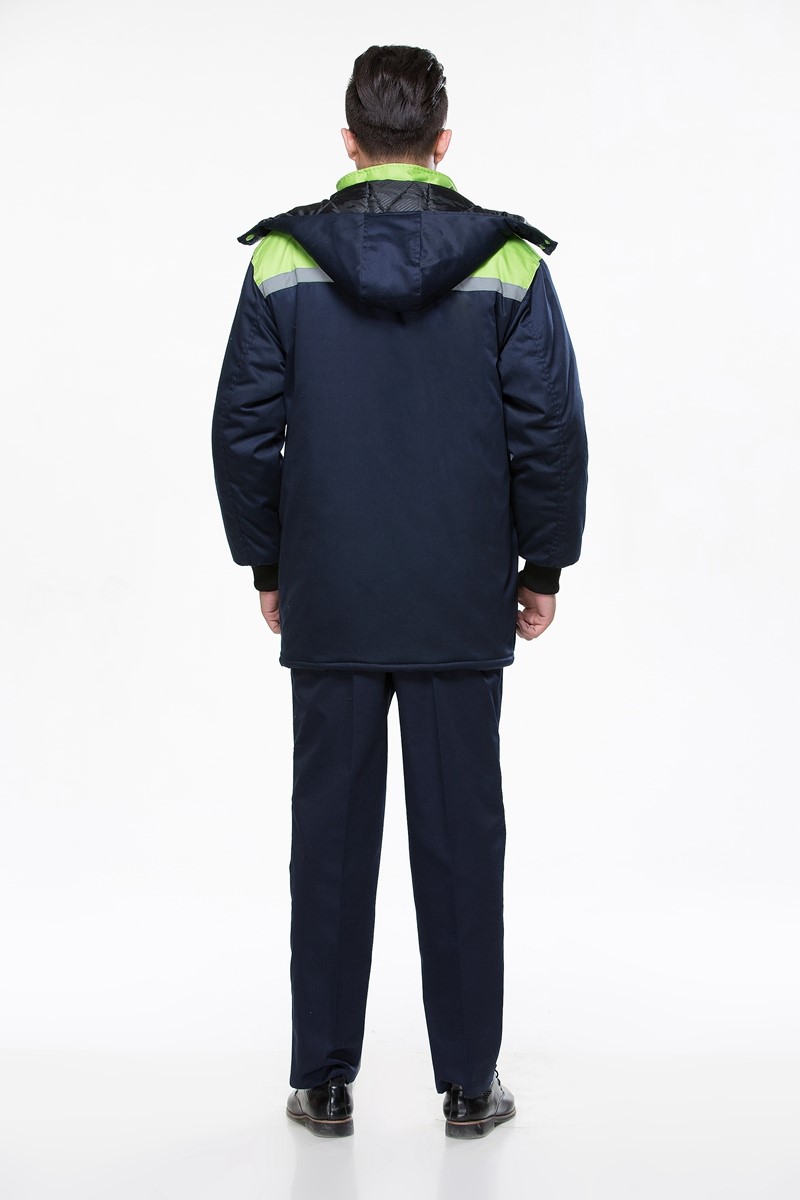 工作服棉衣防寒勞保加厚工程服冬裝汽修維修師男廠(chǎng)服反光條棉襖(圖18)