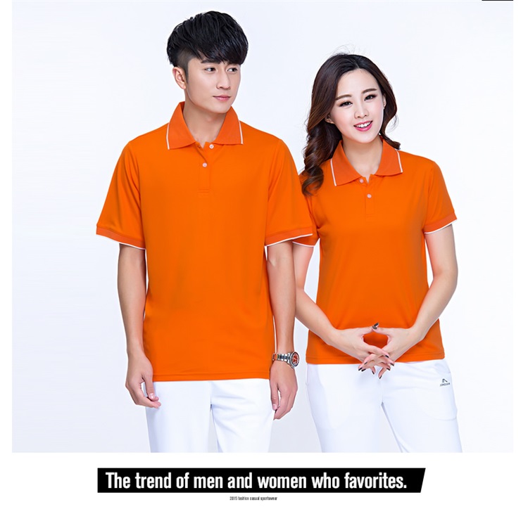 夏季情侶運動(dòng)短袖t恤男女速干透氣POLO衫團體定制logo工作服上衣(圖14)
