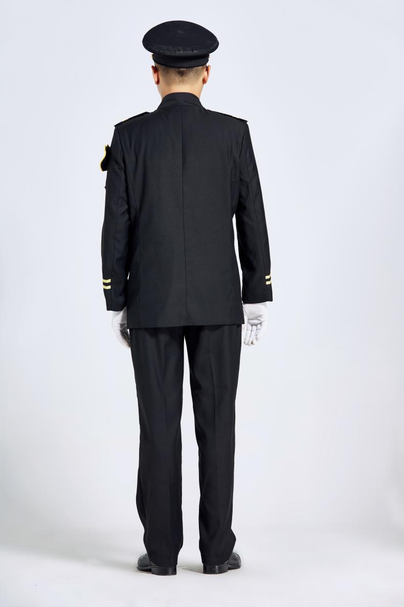 新款春秋立領(lǐng)保安服形象崗禮賓服物業(yè)售樓部房產(chǎn)制服工作服套裝男(圖8)