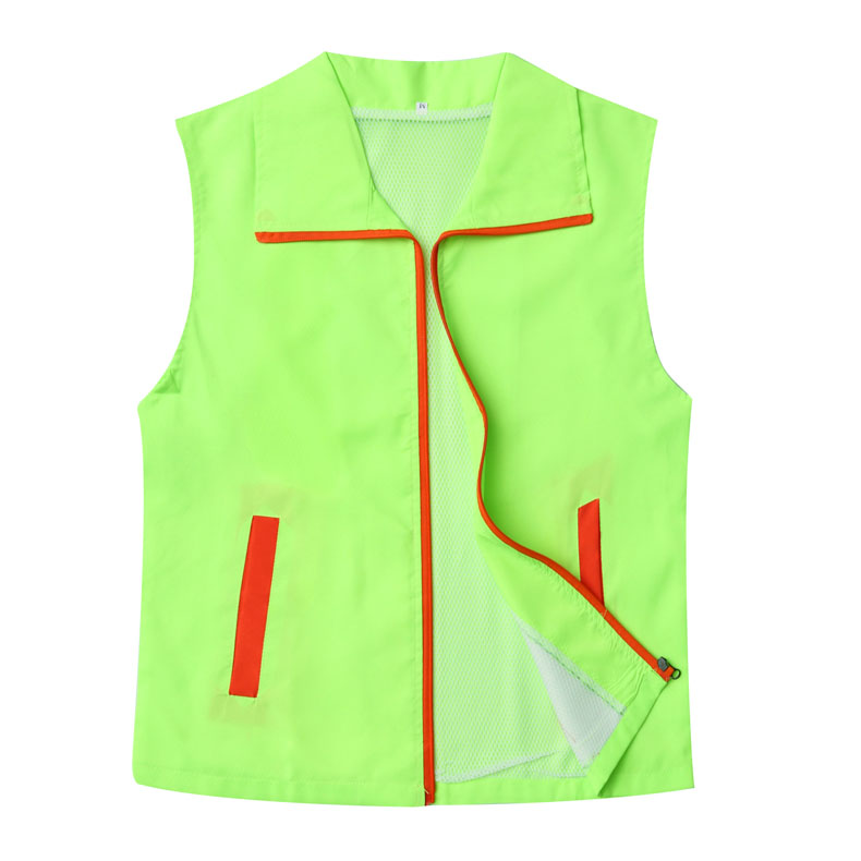 印logo定制志愿者馬甲義工工作服公益活動(dòng)服裝v領(lǐng)背心純棉紅馬甲(圖74)