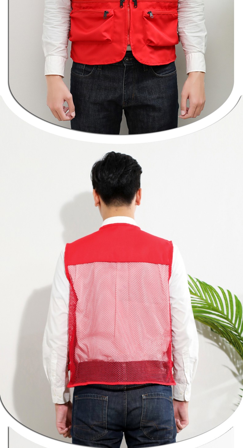 馬甲定制_夏季網(wǎng)狀多口袋戶(hù)外攝影工作服工衣工裝背心定做印LOGO(圖11)