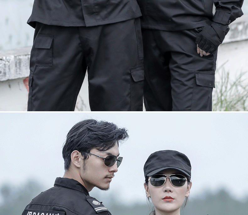特種兵訓作服套裝黑色男作戰訓練服春秋款耐磨保安工作服女戰術(shù)服(圖16)