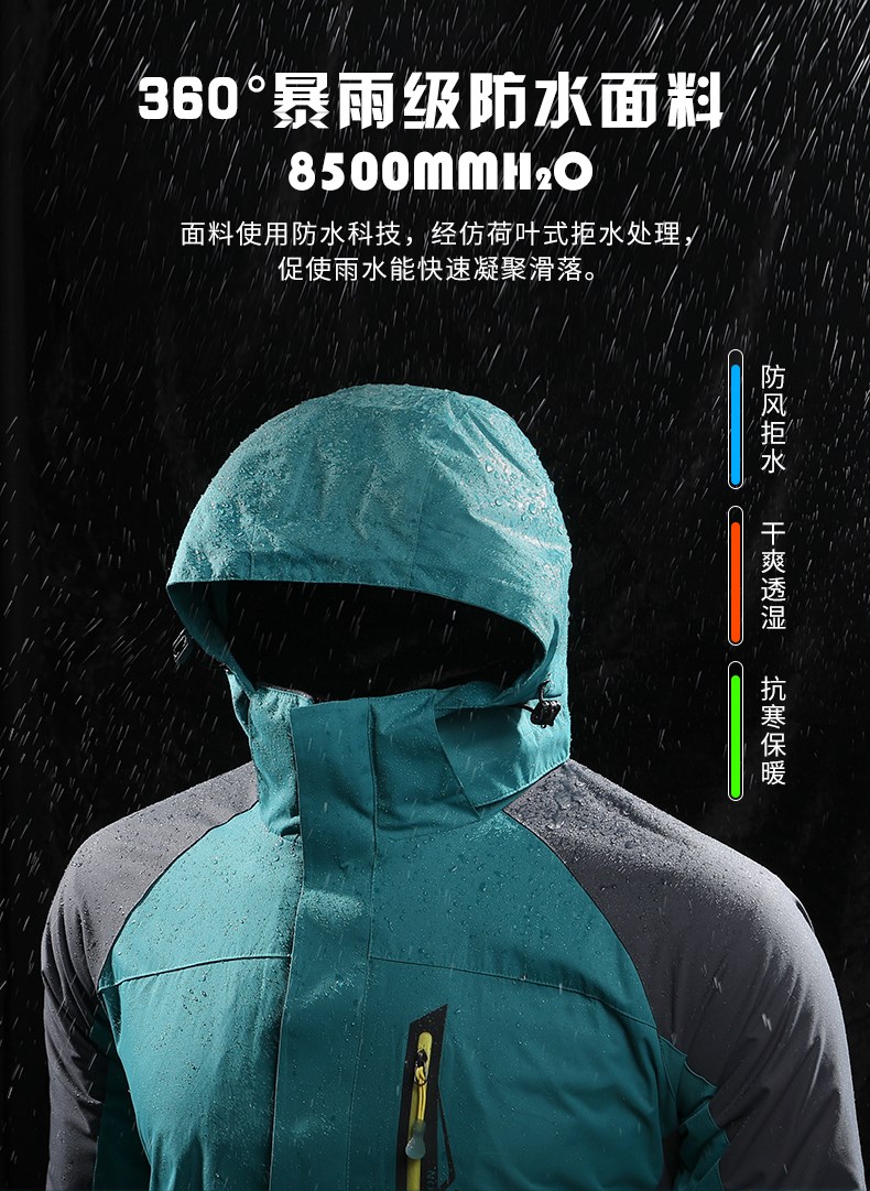 沖鋒衣定制印字logo外套工裝衛衣班服加絨登山防水冬季工作服定做(圖4)