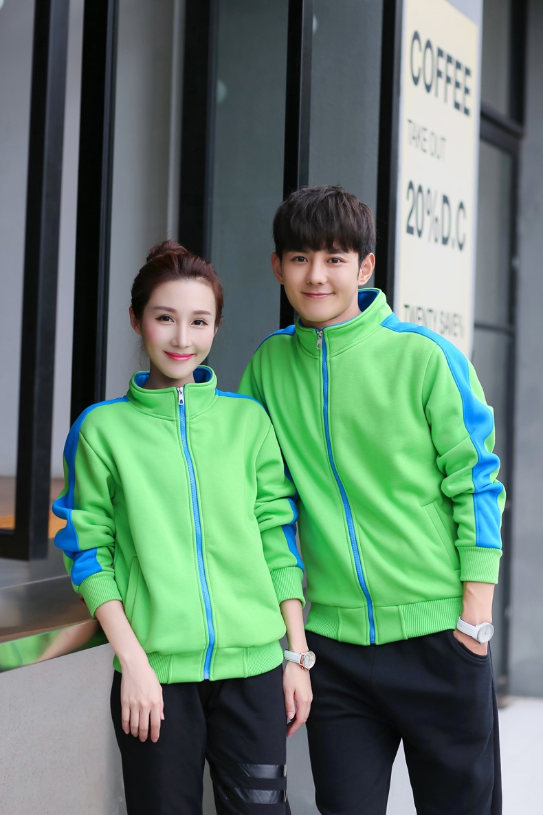 秋冬裝快餐火鍋店服務(wù)員工作服長(cháng)袖衛衣定制超市工裝加厚外套印字(圖43)