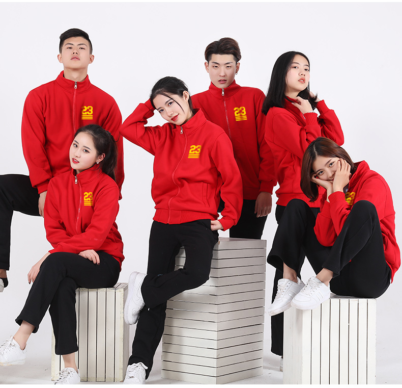 立領(lǐng)衛衣定制diy印logo班服外套定做工作服長(cháng)袖來(lái)圖訂制秋冬加絨(圖7)