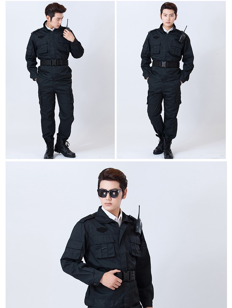 新款長(cháng)袖保安服套裝 春秋作訓服 酒店物業(yè)保安服裝 簡(jiǎn)易保安制 服(圖9)