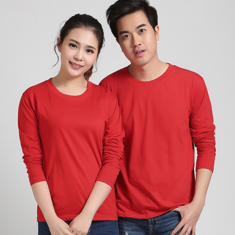長(cháng)袖廣告衫定制工作服T恤同學(xué)會(huì )圓領(lǐng)純棉polo衫印字logo文化衫(圖31)