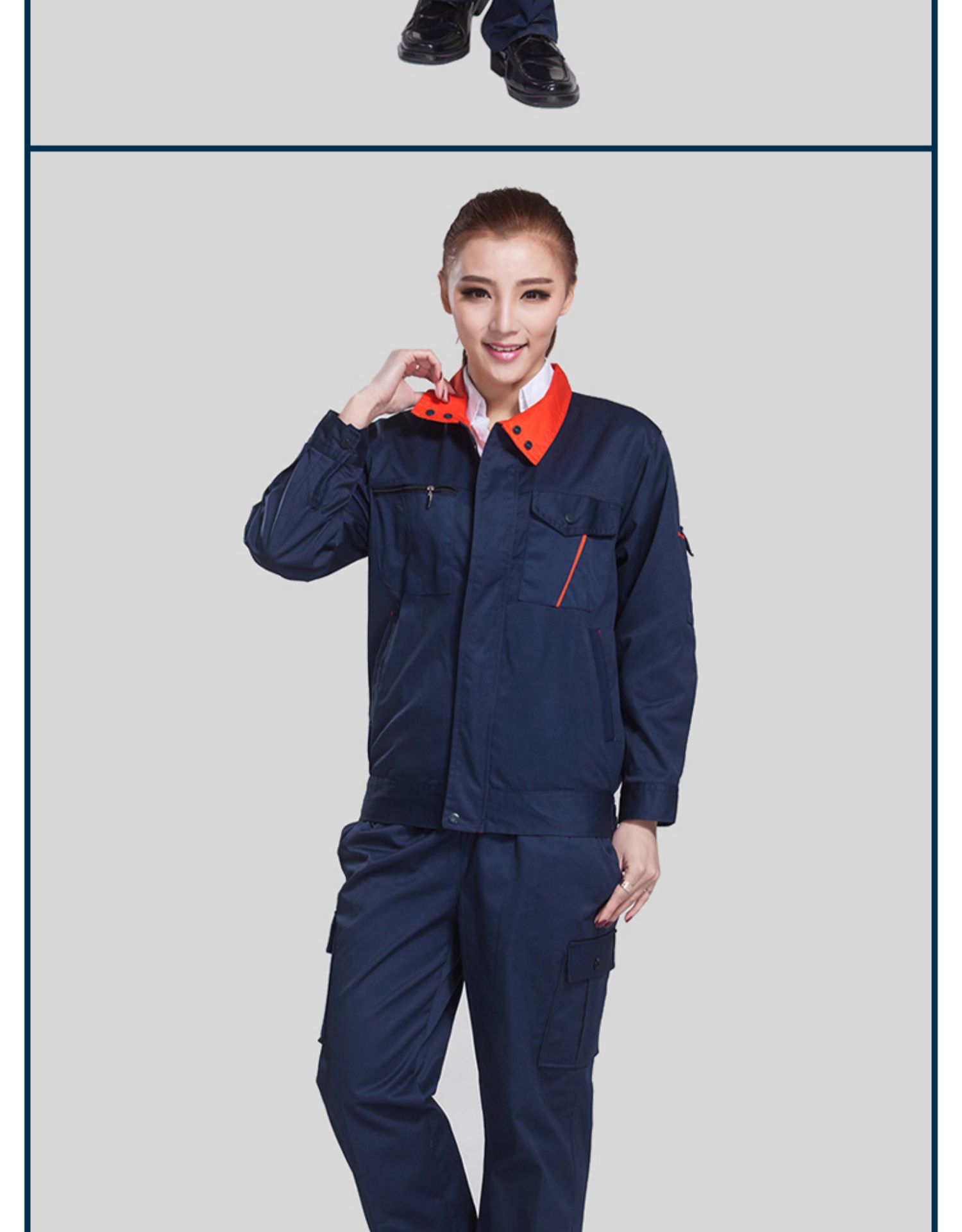 防靜電工作服套裝男長(cháng)袖內含進(jìn)口導電絲石化電子加油站工裝工廠(chǎng)(圖9)
