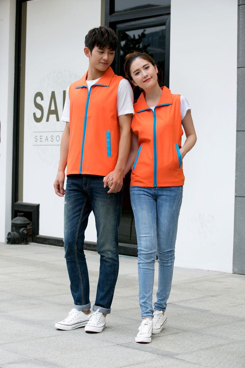 印logo定制志愿者馬甲義工工作服公益活動(dòng)服裝v領(lǐng)背心純棉紅馬甲(圖69)