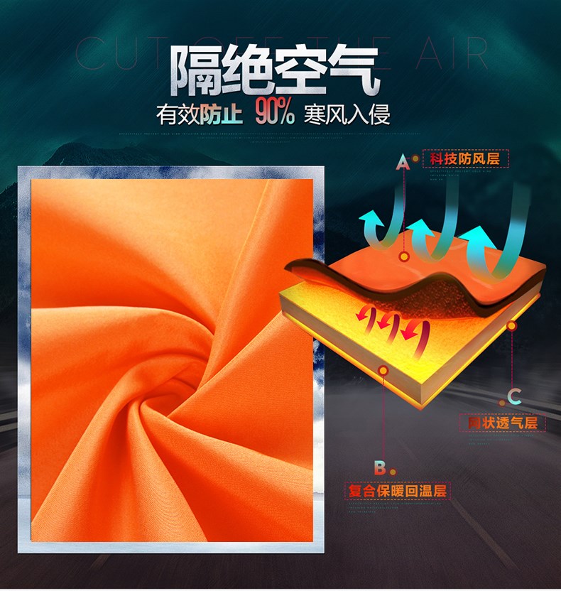 主標拉鏈防風(fēng)衣外套男廣告工作服定制印logo戶(hù)外長(cháng)袖上衣冬季工衣(圖2)