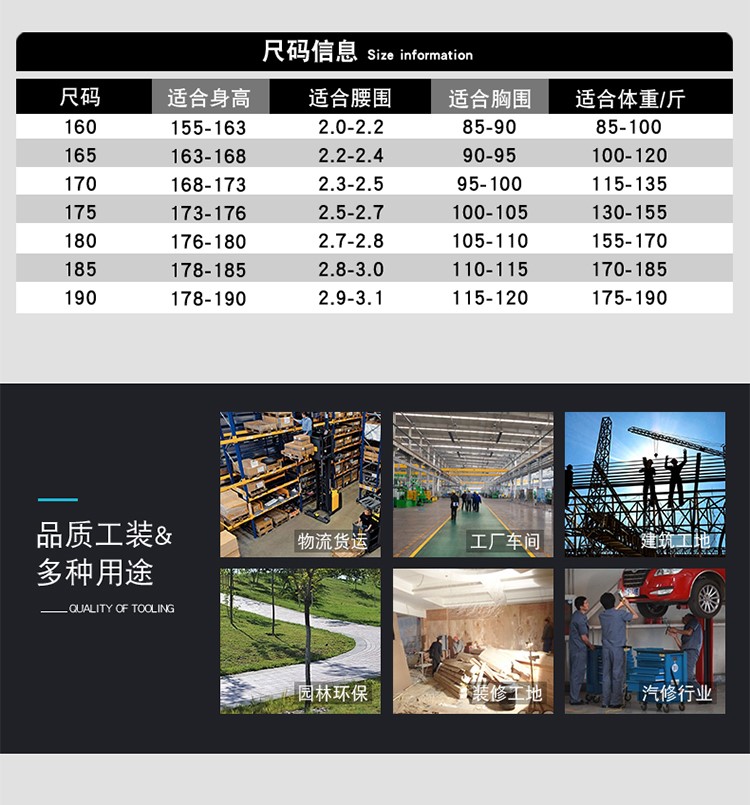 牛仔工作服電工長(cháng)袖短袖工作服套裝男加油站工程服勞保服秋冬裝(圖4)