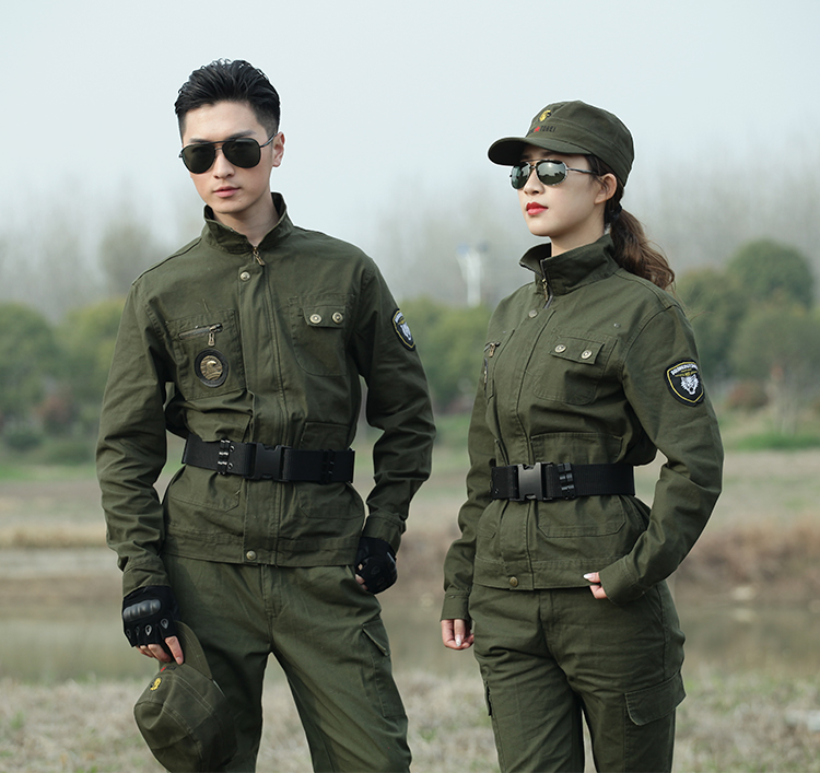 戶(hù)外迷彩服軍裝套裝男特種兵作戰服純棉耐磨作訓服春秋工作服(圖1)