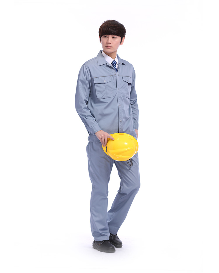 夏季長(cháng)袖工作服套裝薄款工程汽修物流加工車(chē)間勞保服透氣耐磨純棉(圖16)