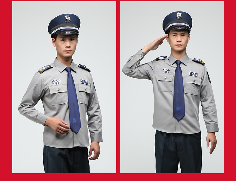 保安制服短袖襯衣2011新式物業(yè)安保服夏季夏裝衣服男女工作服套裝(圖15)
