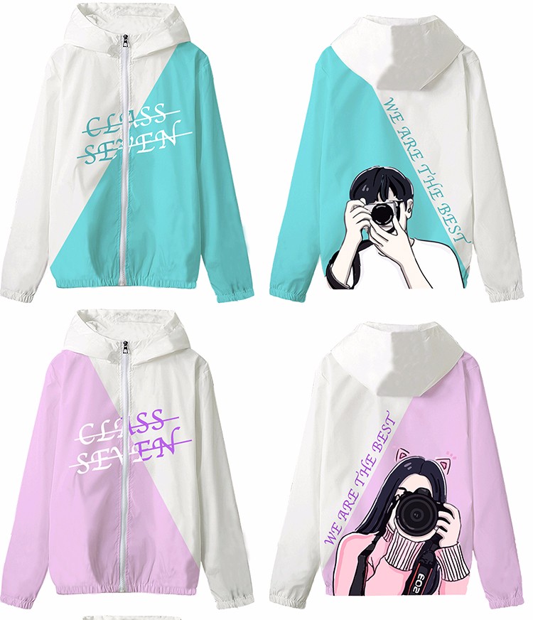全身印班服長(cháng)袖連帽外套拉鏈風(fēng)衣定做diy學(xué)生運動(dòng)會(huì )隊服衛衣定制(圖19)