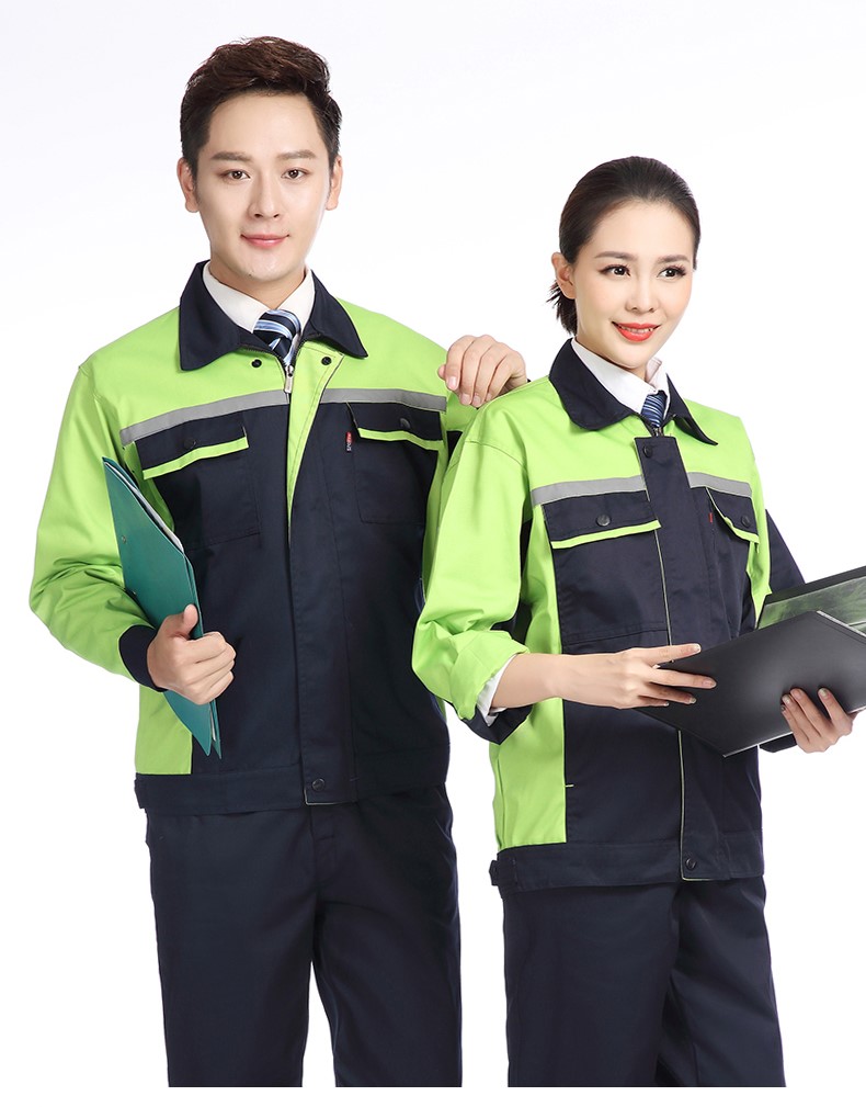 長(cháng)袖工作服套裝男耐磨春秋冬廠(chǎng)服上衣定制汽修機電工裝勞動(dòng)勞保服(圖30)