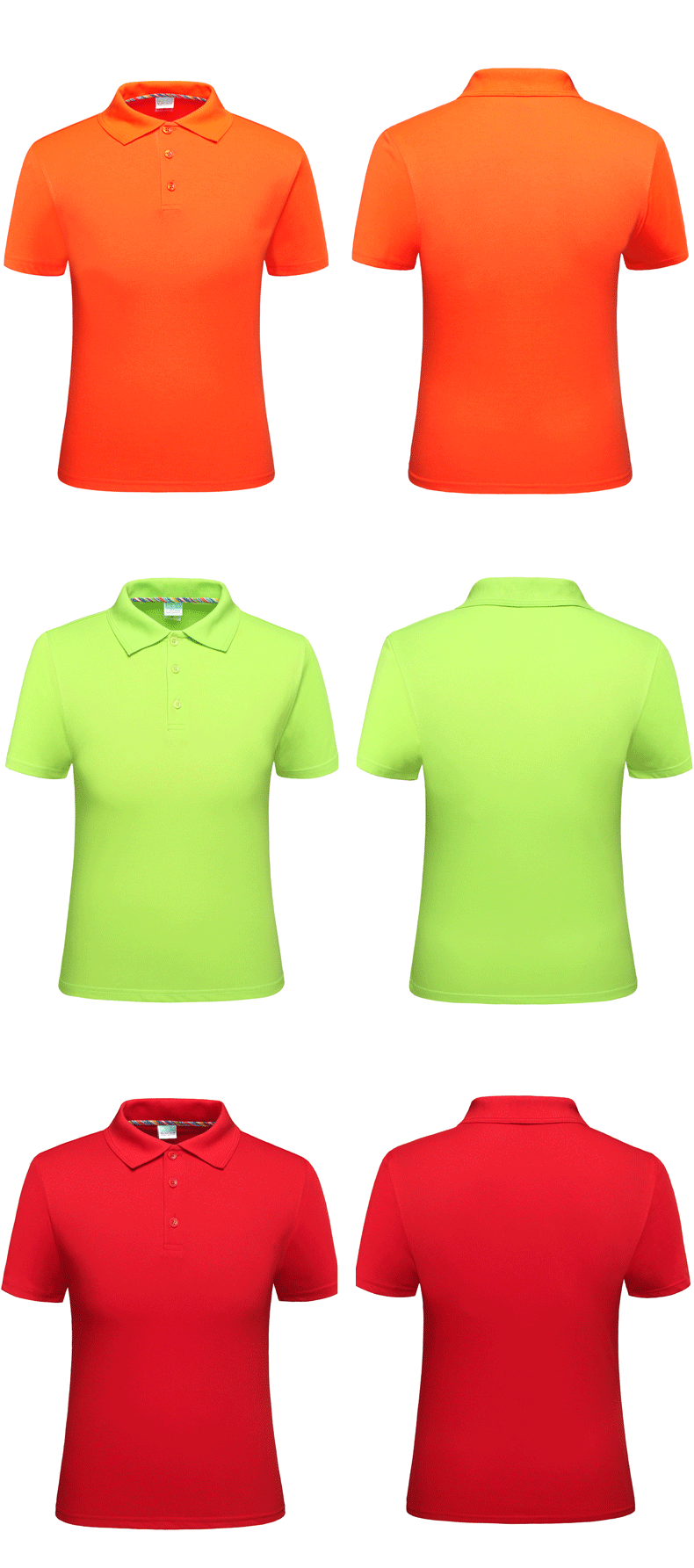 新款立領(lǐng)純棉T恤男女短袖POLO定制 夏季工作服廣告衫 工裝diy印字(圖5)