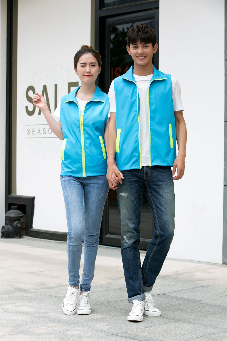 超市商場(chǎng)男女銷(xiāo)售員印字工作服馬甲志愿者婚慶公司馬甲定制logo(圖52)