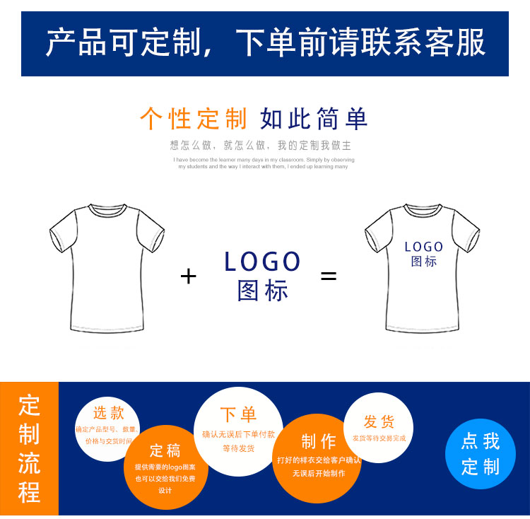 POLO衫定制t恤夏天立領(lǐng)短袖文化衫團隊服裝工作服訂做刺繡印logo(圖2)