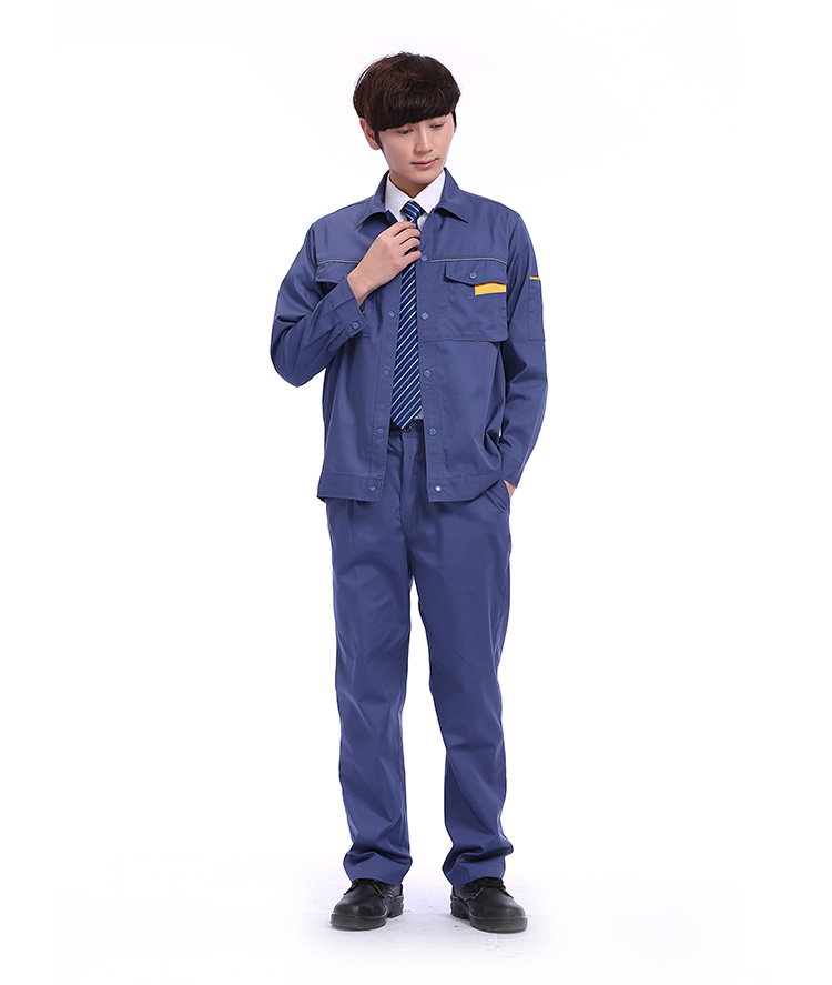 夏季長(cháng)袖工作服套裝薄款工程汽修物流加工車(chē)間勞保服透氣耐磨純棉(圖15)