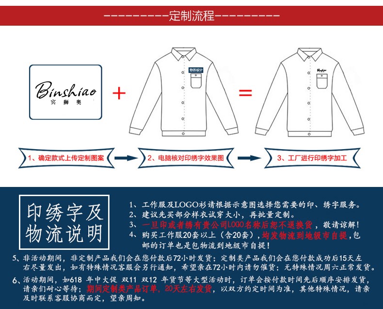 秋冬季純棉工作服套裝男電焊工廠(chǎng)車(chē)間維修汽修服勞保服定制上衣(圖19)