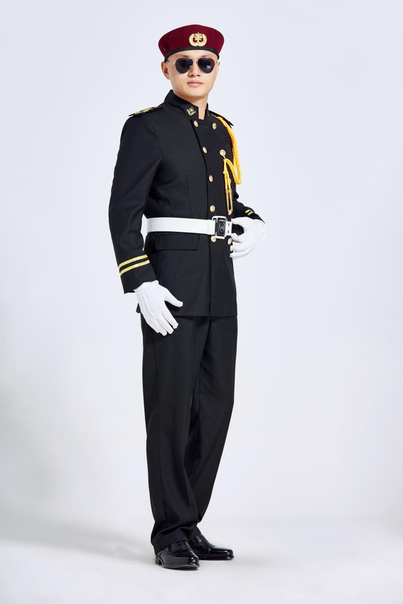 新款春秋立領(lǐng)保安服形象崗禮賓服物業(yè)售樓部房產(chǎn)制服工作服套裝男(圖15)