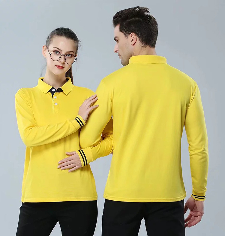 工作服t恤定制長(cháng)袖翻領(lǐng)團體秋裝廣告文化Polo衫diy純棉圓領(lǐng)印logo(圖19)