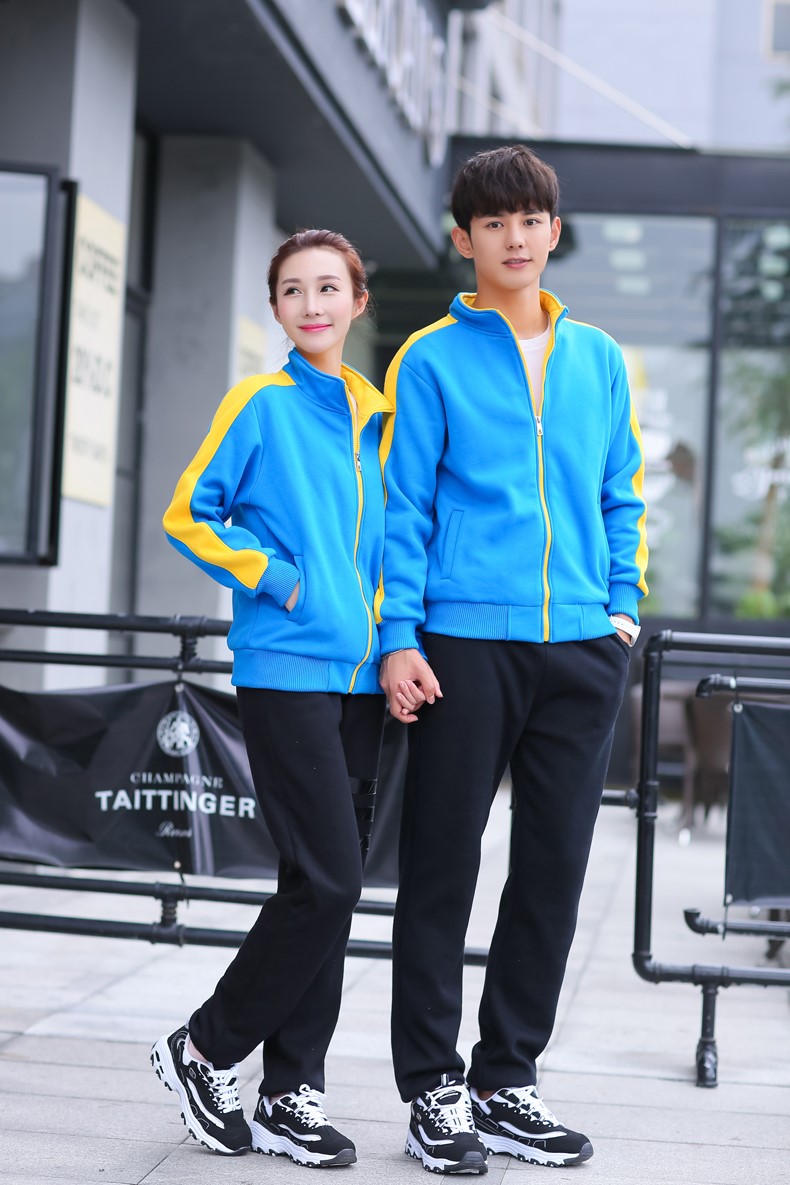 秋冬裝快餐火鍋店服務(wù)員工作服長(cháng)袖衛衣定制超市工裝加厚外套印字(圖32)