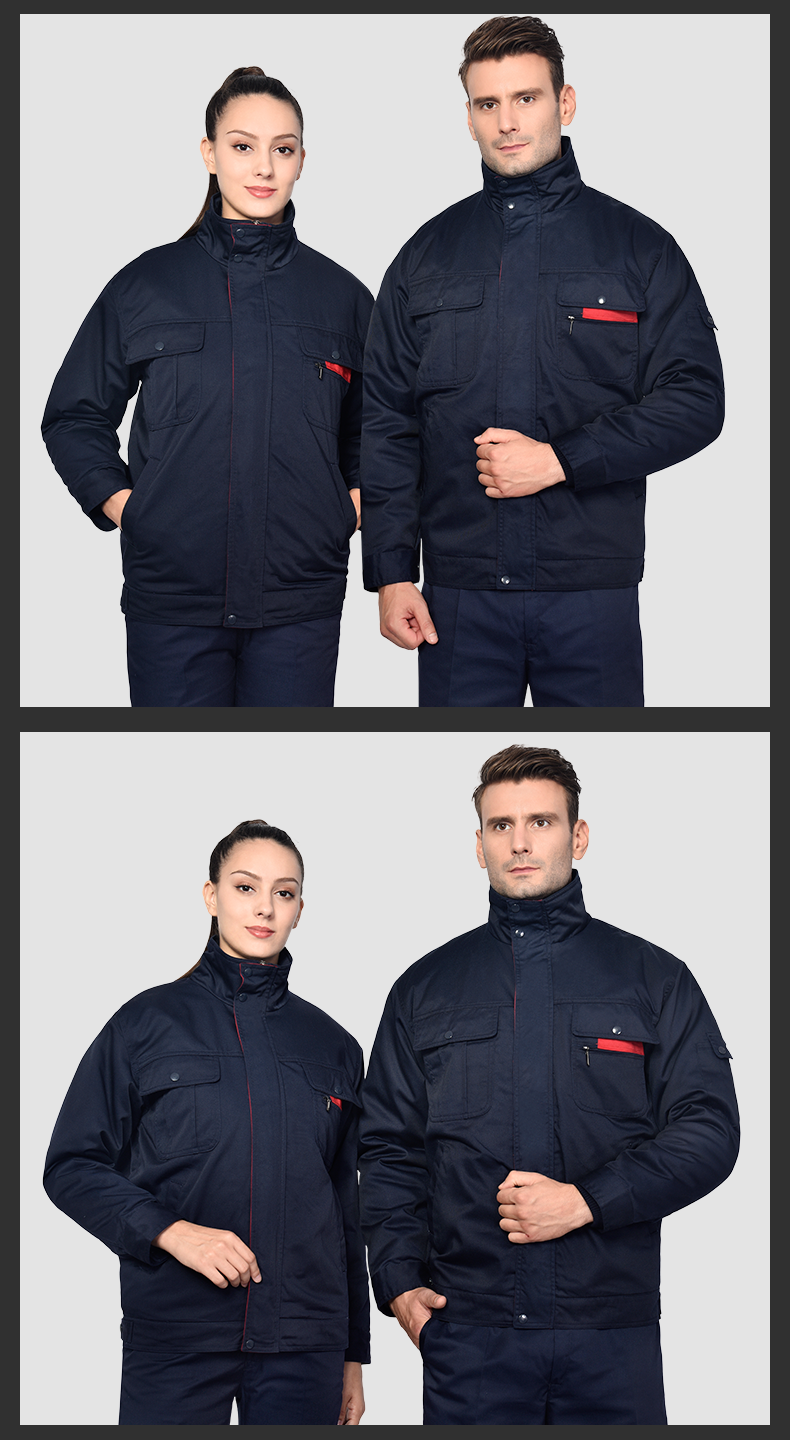 工作服棉衣男冬季加厚耐磨保暖防寒服勞保棉襖工廠(chǎng)車(chē)間可拆卸冬裝(圖12)