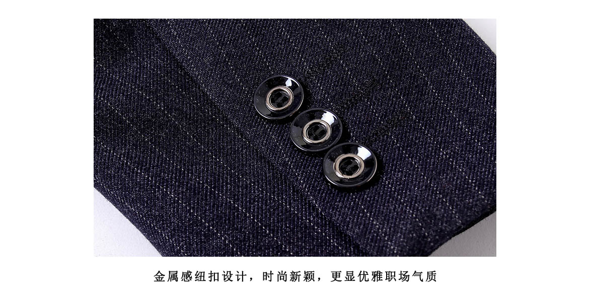 男女西裝套裝1111#條紋黑底（仿毛料）(圖8)