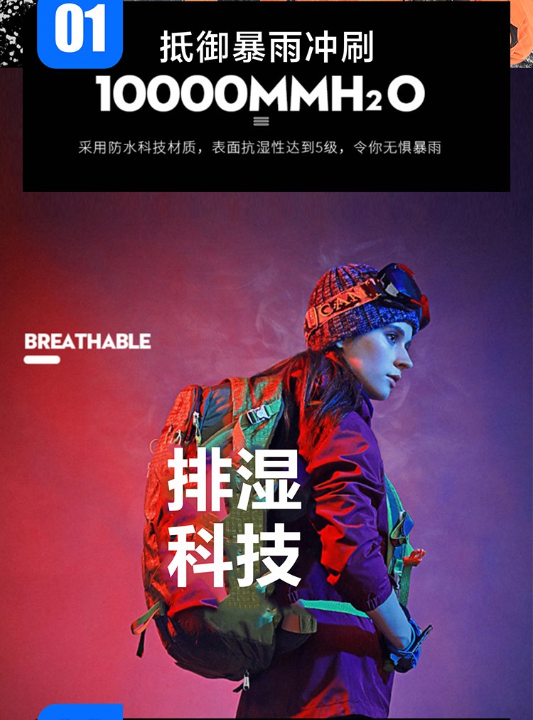 沖鋒衣定制印logo戶(hù)外運動(dòng)登山服三合一兩件套男女裝秋冬工裝外套(圖7)
