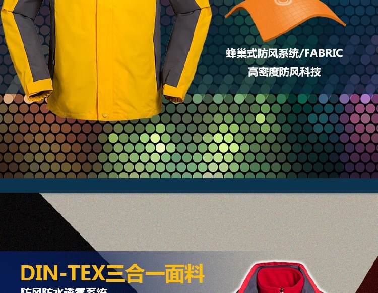 軍綠色沖鋒衣定制男女潮牌三合一兩件套防風(fēng)防水工作服刺繡印LOGO(圖7)