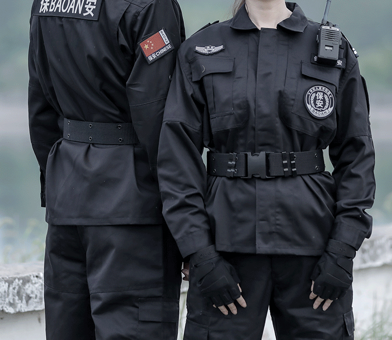 特種兵訓作服套裝黑色男作戰訓練服春秋款耐磨保安工作服女戰術(shù)服(圖17)