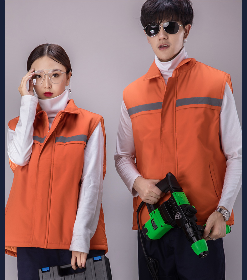 工作服馬甲環(huán)衛馬甲鐵路公路馬甲反光條馬甲_背心工裝馬定制(圖12)