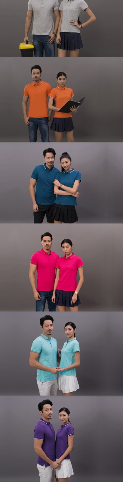 純棉工作服t恤定制印logo短袖團體裝文化廣告polo衫工衣打字刺繡(圖7)