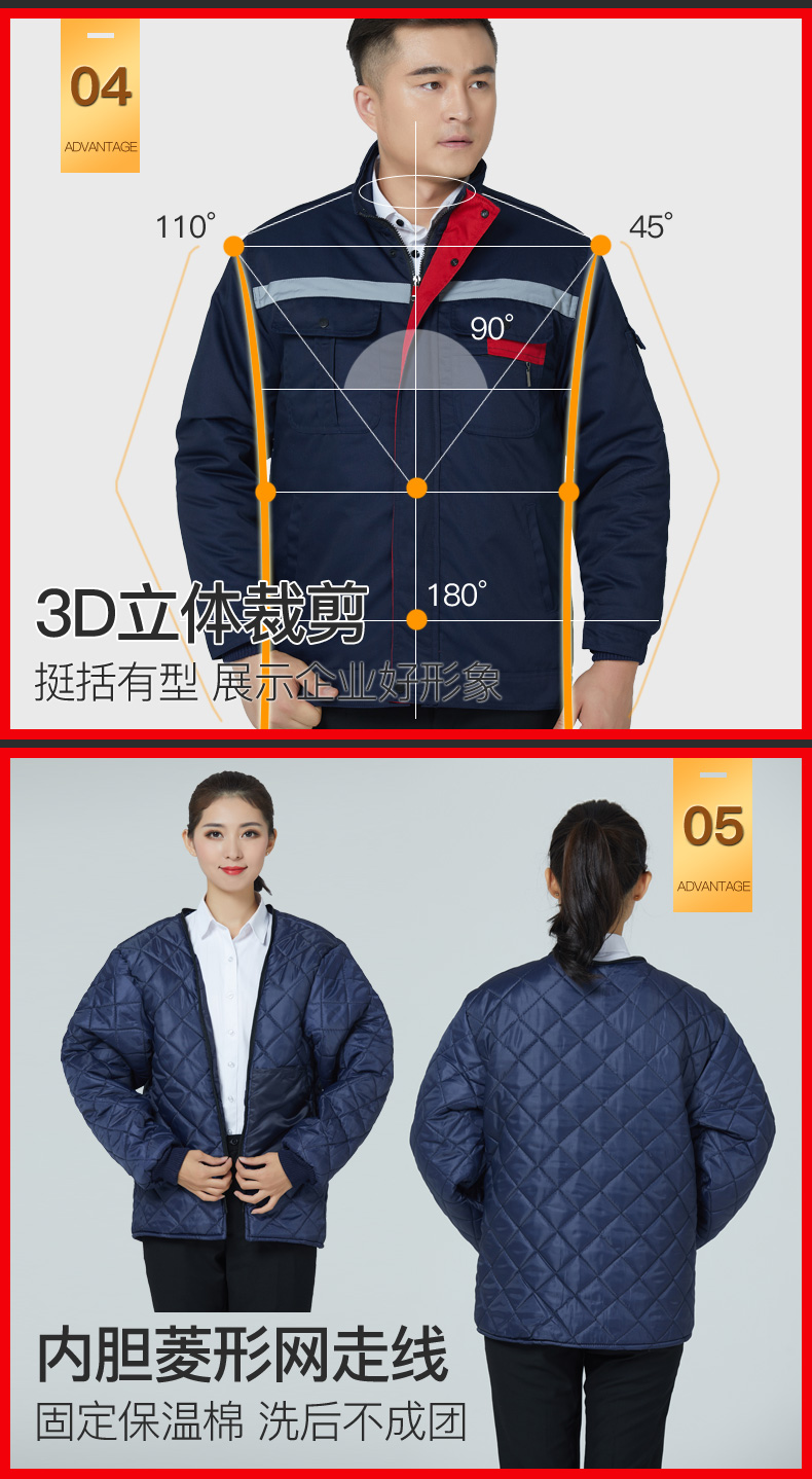 冬季工作服棉衣男加厚活里活面棉服防寒工裝上衣耐磨棉襖汽修服(圖6)