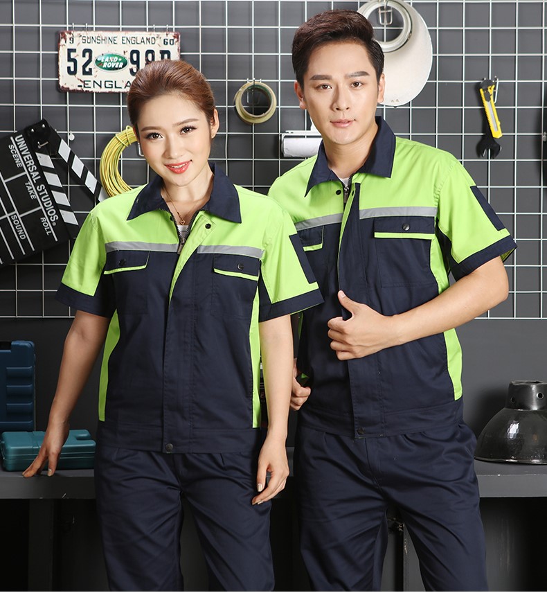 長(cháng)袖工作服套裝男耐磨春秋冬廠(chǎng)服上衣定制汽修機電工裝勞動(dòng)勞保服(圖34)