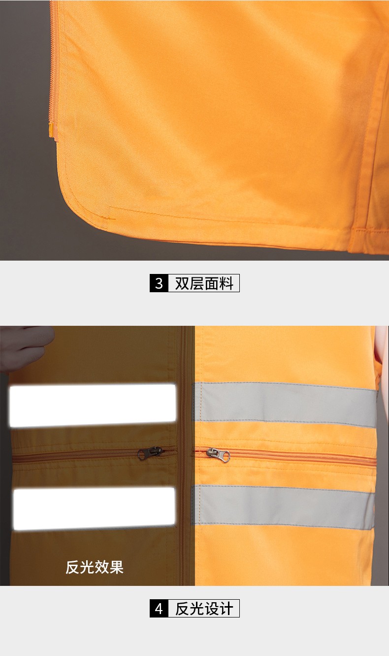 工作服馬甲定制印LOGO建筑工程施工反光條安全背心外賣(mài)送餐員制服(圖11)