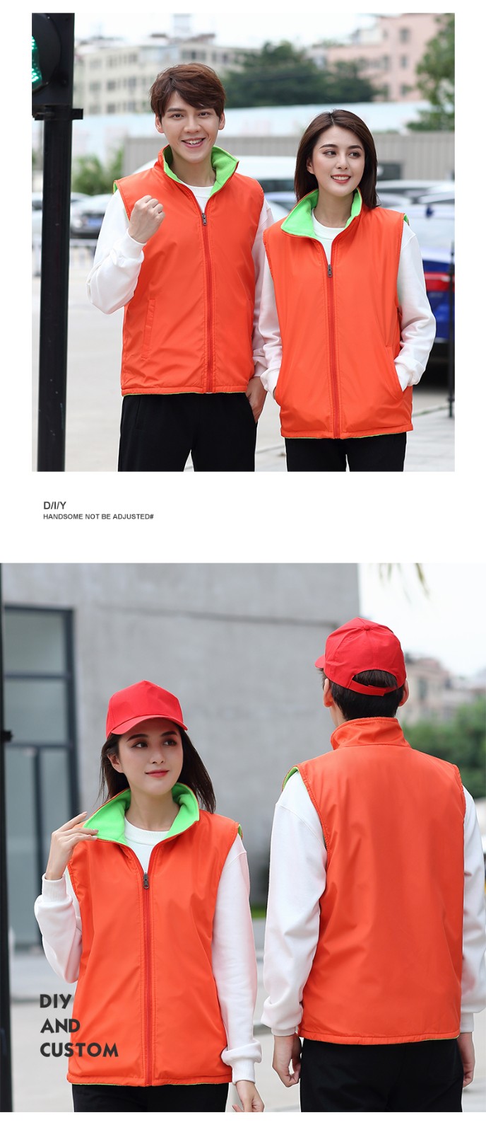 義工志愿者馬甲定制印logo公益活動(dòng)工作服男女宣傳廣告雙面馬甲(圖12)