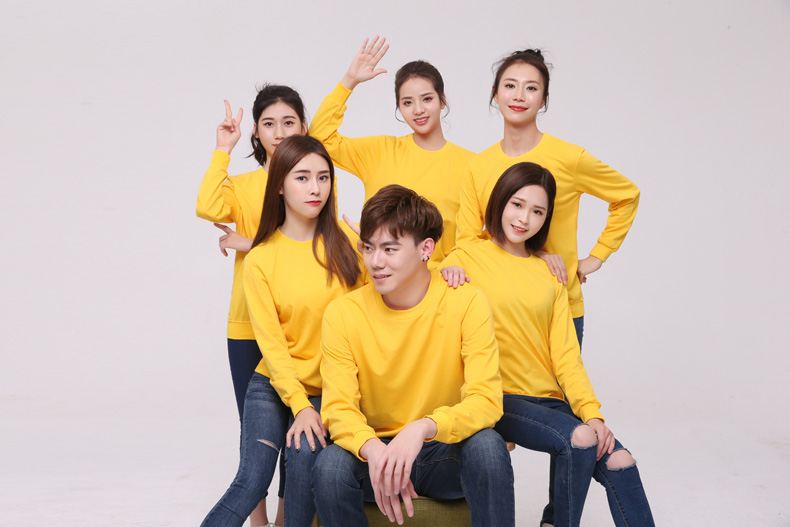 純棉圓領(lǐng)衛衣工作服定制logo加厚企業(yè)文化衫定做無(wú)帽廣告團體服裝(圖14)