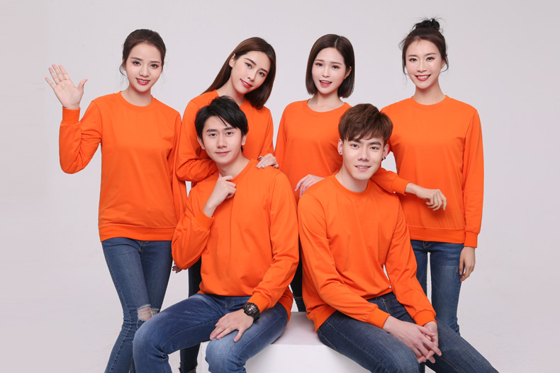 長(cháng)袖圓領(lǐng)衛衣工作服定制logo加厚企業(yè)文化衫定做無(wú)帽廣告團體服裝(圖6)