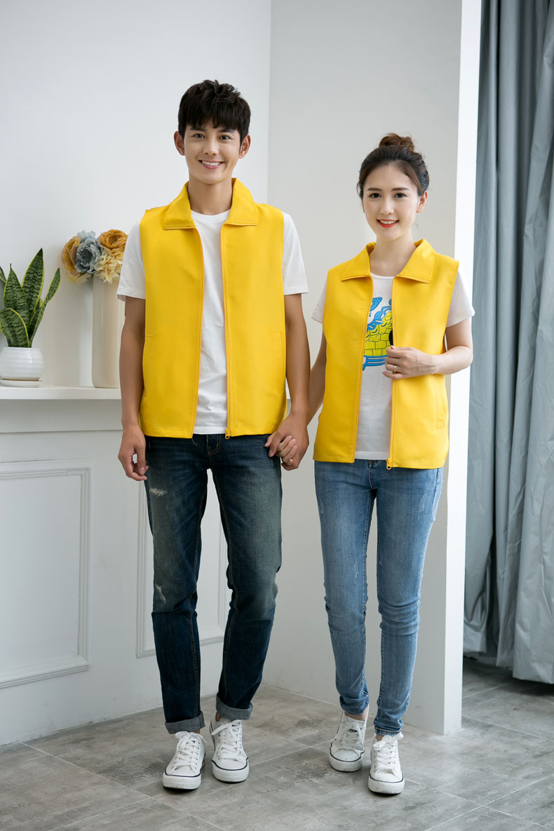 超市商場(chǎng)男女銷(xiāo)售員印字工作服馬甲志愿者婚慶公司馬甲定制logo(圖22)