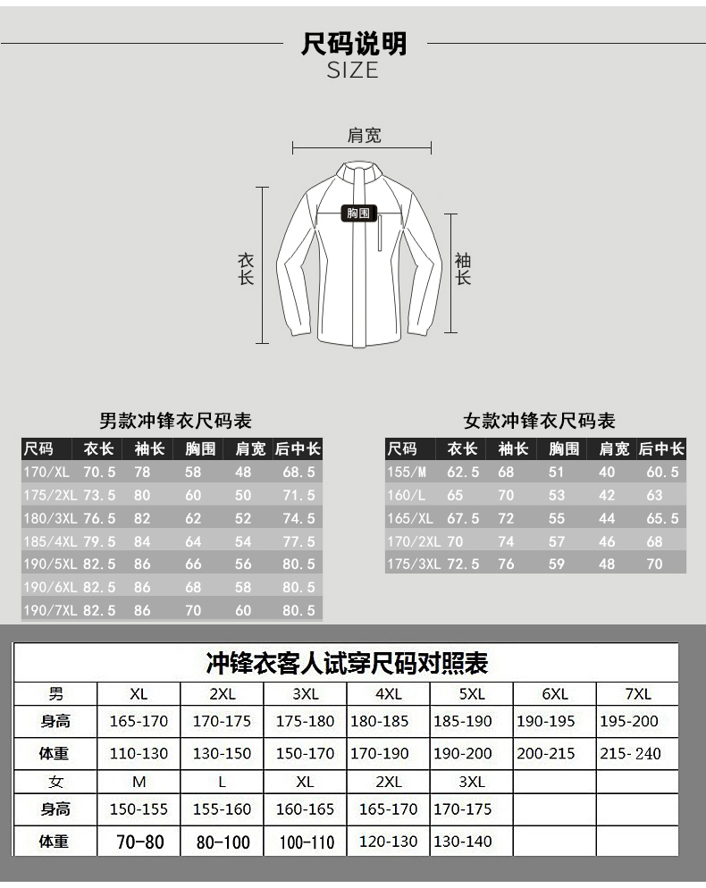 沖鋒衣男三合一可拆卸加厚女連鎖商超團體定制印logo字刺繡工作服(圖3)