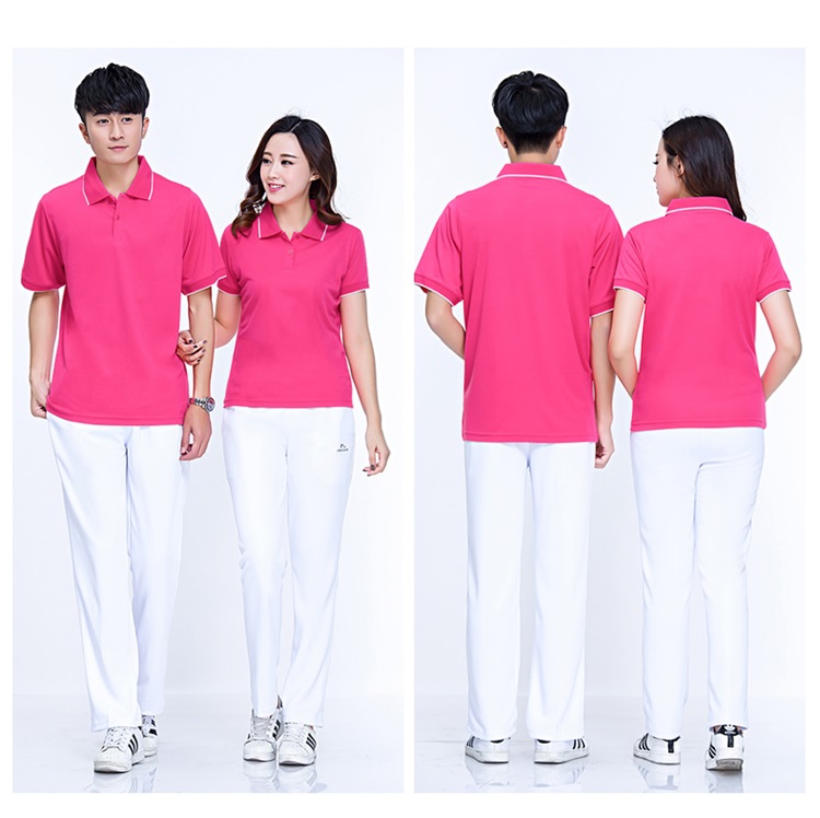 夏季情侶運動(dòng)短袖t恤男女速干透氣POLO衫團體定制logo工作服上衣(圖12)