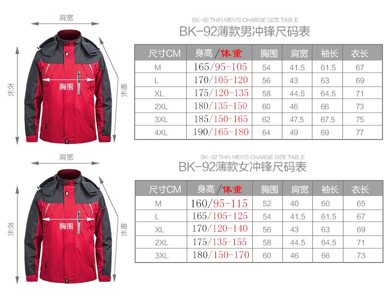沖鋒衣定制logo工作服男春秋薄款撞色情侶款寬松bf風(fēng)國潮防風(fēng)衣女(圖4)