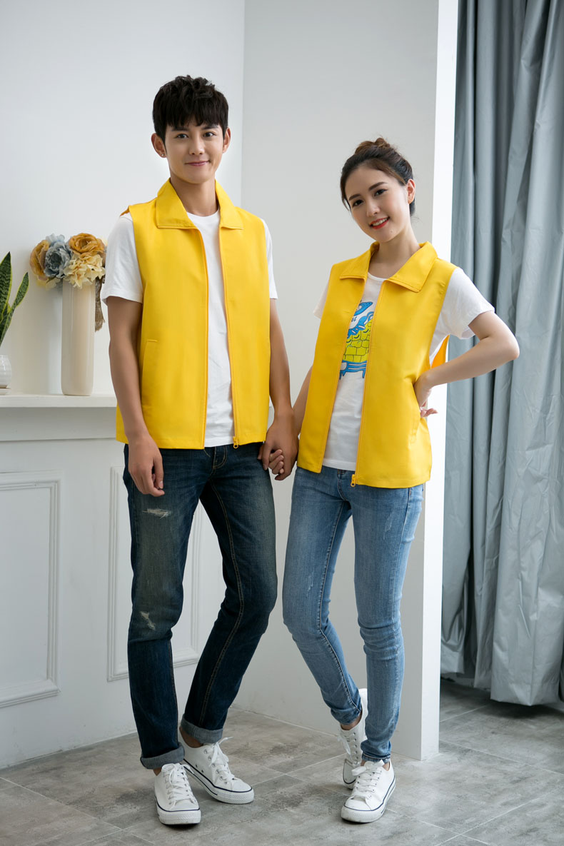 超市商場(chǎng)男女銷(xiāo)售員印字工作服馬甲志愿者婚慶公司馬甲定制logo(圖21)