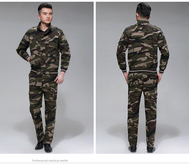 美軍旅風(fēng)迷彩工作服套裝 男戶(hù)外保安服勞保服套裝 夾克款工裝(圖11)