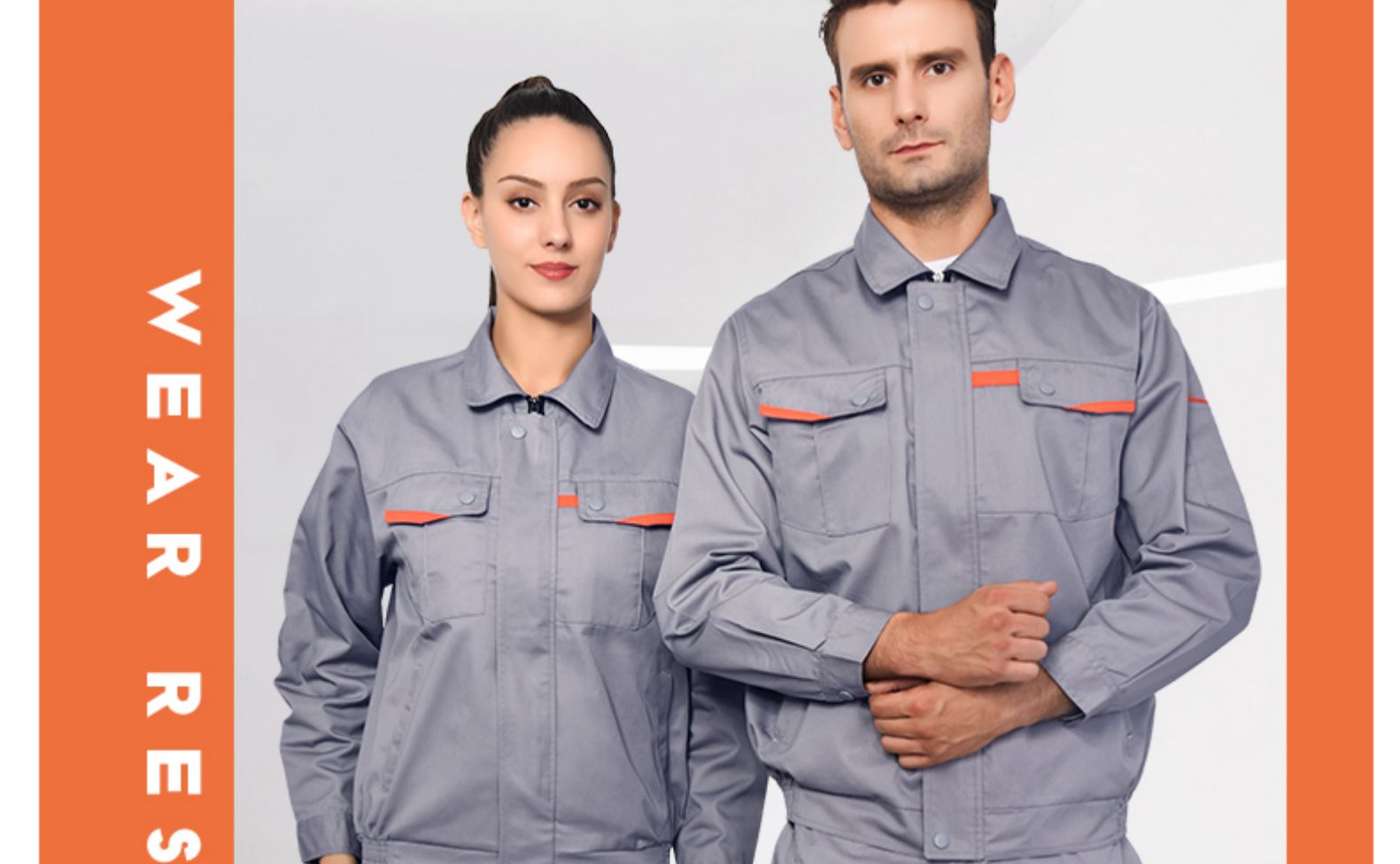 長(cháng)袖工作服套裝男士工地工廠(chǎng)車(chē)間加厚耐磨勞保服汽修定制工裝(圖19)